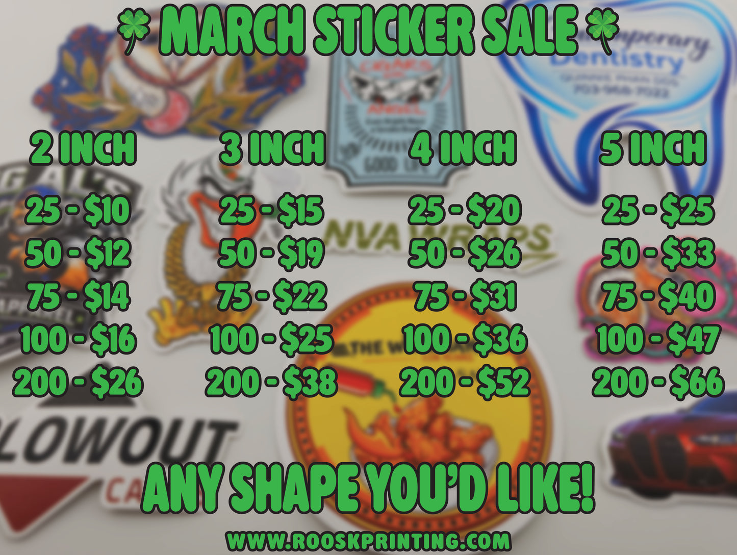 MARCH STICKER SALE!